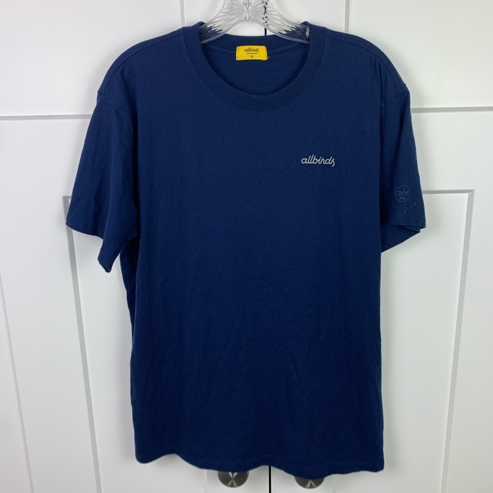 Allbirds Men’s MEDIUM Organic Cotton Tee Short Sleeve Navy Uniform Basic